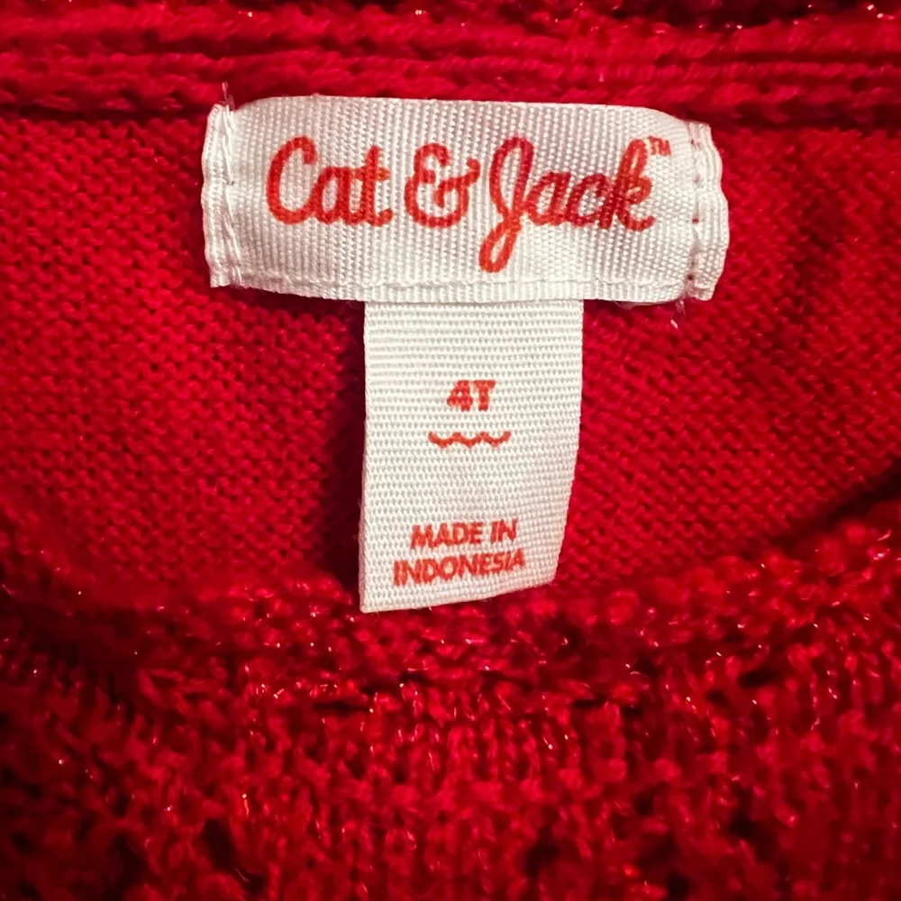 Red Knit Sweater Dress 4T Cat  & Jack